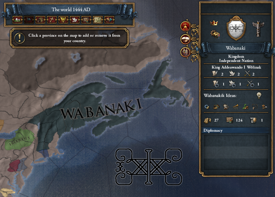 Idea for the 'Wabanaki Confederacy' (1680s1860s) as a formable Native